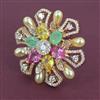 American Diamond Adjustable Ring with Carat Plating