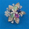 American Diamond Adjustable Ring with Carat Plating