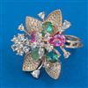 American Diamond Adjustable Ring with Carat Plating
