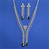 American Diamond Classic Necklace with Rhodium Plating