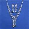 American Diamond Classic Necklace with Rhodium Plating