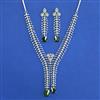 American Diamond Classic Necklace with Rhodium Plating