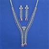 American Diamond Classic Necklace with Rhodium Plating
