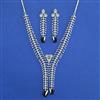American Diamond Classic Necklace with Rhodium Plating