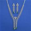 American Diamond Classic Necklace with Rhodium Plating