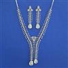American Diamond Classic Necklace with Rhodium Plating