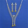 American Diamond Classic Necklace with Rhodium Plating