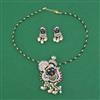 American Diamond Temple Pendant Set with 2 Tone Plating