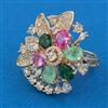 American Diamond Adjustable Ring with Carat Plating