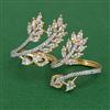 American Diamond Classic Ring with 2 Tone Plating