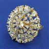American Diamond Adjustable Ring with 2 Tone Plating