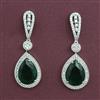 American Diamond Classic Earring with Rhodium Plating
