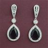 American Diamond Classic Earring with Rhodium Plating