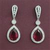 American Diamond Classic Earring with Rhodium Plating