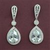 American Diamond Classic Earring with Rhodium Plating