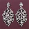 American Diamond Classic Earring with Rhodium Plating