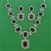American Diamond Classic Necklace with Rhodium Plating