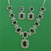 American Diamond Classic Necklace with Rhodium Plating