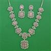 American Diamond Classic Necklace with Rhodium Plating