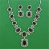 American Diamond Classic Necklace with Rhodium Plating