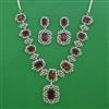 American Diamond Classic Necklace with Rhodium Plating