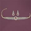 American Diamond Choker Necklace with Carat Plating