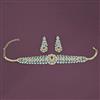 American Diamond Choker Necklace with Carat Plating