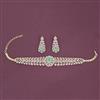 American Diamond Choker Necklace with Carat Plating