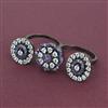American Diamond Classic Ring with Black Plating