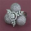 American Diamond Adjustable Ring with Black Plating