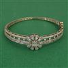 American Diamond Openable kada with Rhodium Plating 2 Tone Plating Mehndi Plating