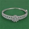American Diamond Openable kada with Rhodium Plating 2 Tone Plating Mehndi Plating