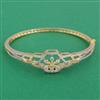 American Diamond Openable kada with Rhodium Plating 2 Tone Plating Mehndi Plating