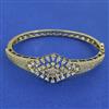 American Diamond Openable kada with Rhodium Plating 2 Tone Plating Mehndi Plating