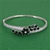 American Diamond Openable kada with Rhodium Plating