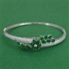 American Diamond Openable kada with Rhodium Plating