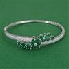 American Diamond Openable kada with Rhodium Plating