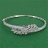 American Diamond Openable kada with Rhodium Plating