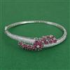 American Diamond Openable kada with Rhodium Plating