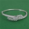American Diamond Openable kada with Rhodium Plating