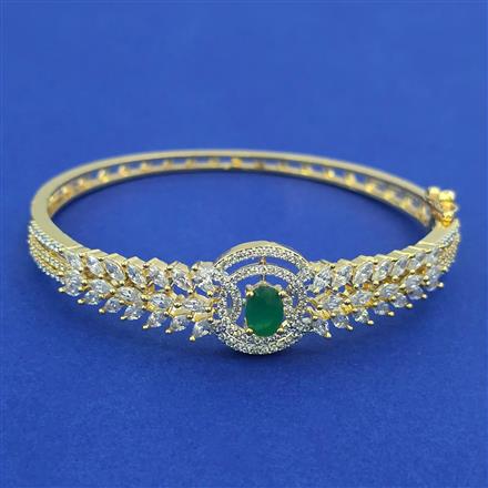 American Diamond Openable kada with 2 Tone Plating