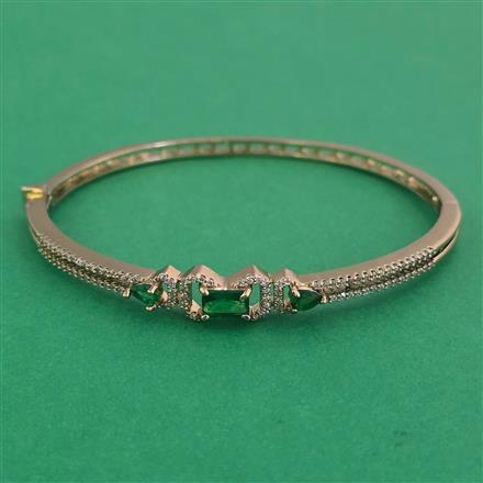 American Diamond Openable kada with Mehndi Plating