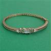 American Diamond Openable kada with Mehndi Plating