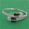 American Diamond Openable kada with Rhodium Plating