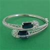American Diamond Openable kada with Rhodium Plating