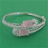American Diamond Openable kada with Rhodium Plating
