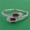 American Diamond Openable kada with Rhodium Plating