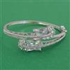 American Diamond Openable kada with Rhodium Plating