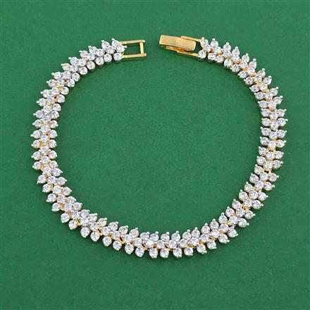 American Diamond Classic Bracelet With 2 Tone Plating