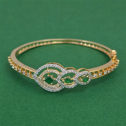 American Diamond Openable kada with 2 Tone Plating